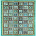 Square Abstract Light Blue Modern Rug, abs374lblu