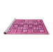 Sideview of Machine Washable Abstract Pink Modern Rug, wshabs374pnk