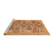 Sideview of Machine Washable Abstract Orange Rug, wshabs3750