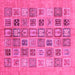 Square Abstract Pink Modern Rug, abs3750pnk