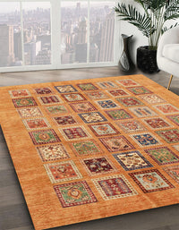 Abstract Orange Modern Rug, abs3750