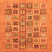 Square Abstract Orange Modern Rug, abs3750org