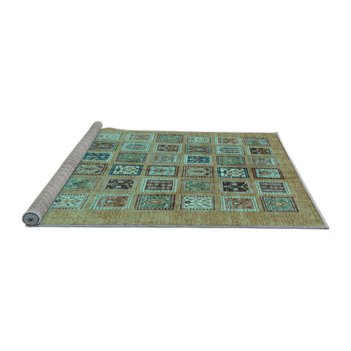 Sideview of Machine Washable Abstract Light Blue Modern Rug, wshabs3750lblu
