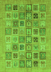 Abstract Green Modern Rug, abs3750grn