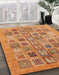 Abstract Orange Modern Rug in Family Room, abs3750