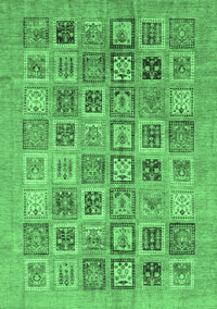 Abstract Emerald Green Modern Rug, abs3750emgrn