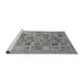 Sideview of Machine Washable Abstract Gray Modern Rug, wshabs3750gry