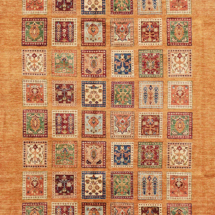 Machine Washable Abstract Orange Rug, wshabs3750