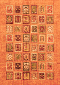 Abstract Orange Modern Rug, abs3750org