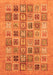 Abstract Orange Modern Rug, abs3750org