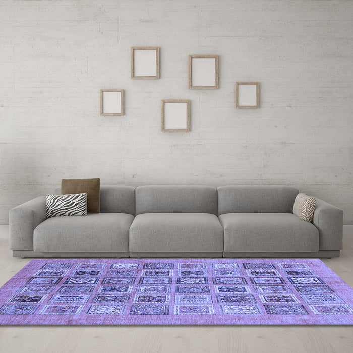 Machine Washable Abstract Blue Modern Rug in a Living Room, wshabs3750blu