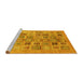 Sideview of Machine Washable Abstract Yellow Modern Rug, wshabs3750yw