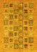 Abstract Yellow Modern Rug, abs3750yw