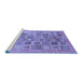 Sideview of Machine Washable Abstract Blue Modern Rug, wshabs3750blu