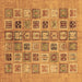 Square Abstract Brown Modern Rug, abs3750brn