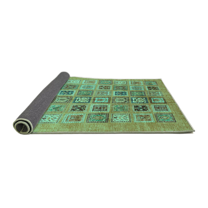 Sideview of Abstract Turquoise Modern Rug, abs3750turq