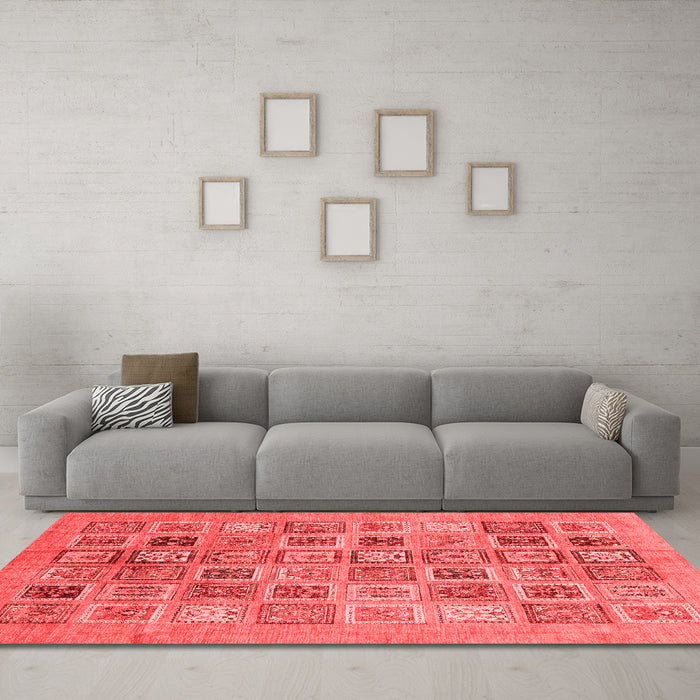 Modern Red Washable Rugs