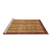 Sideview of Machine Washable Abstract Brown Modern Rug, wshabs3751brn