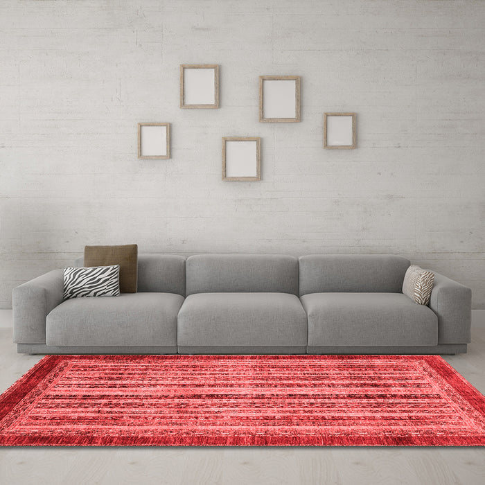 Modern Red Washable Rugs
