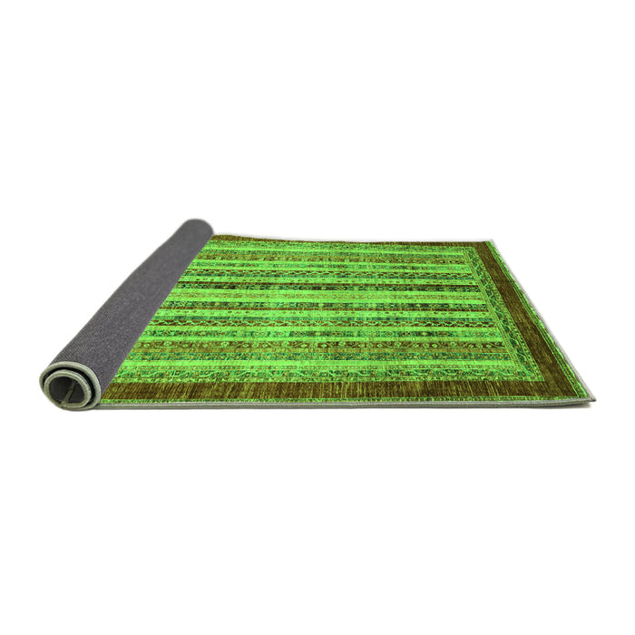 Sideview of Abstract Green Modern Rug, abs3751grn