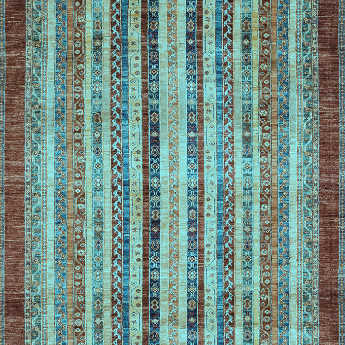 Machine Washable Abstract Light Blue Modern Rug, wshabs3751lblu