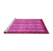 Sideview of Machine Washable Abstract Pink Modern Rug, wshabs3751pnk