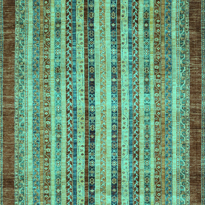 Machine Washable Abstract Turquoise Modern Area Rugs, wshabs3751turq