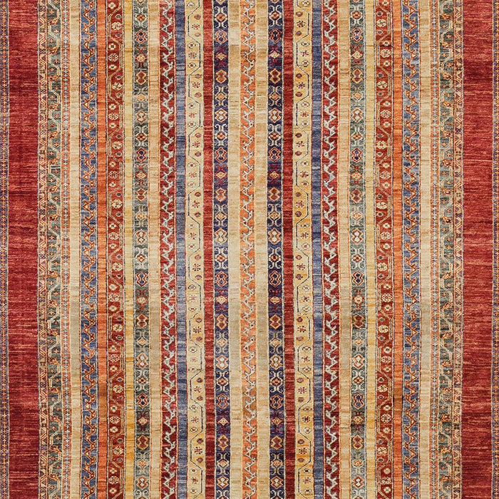 Machine Washable Abstract Red Rug, wshabs3751