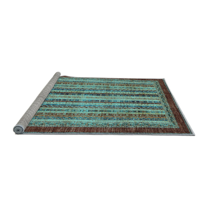 Sideview of Machine Washable Abstract Light Blue Modern Rug, wshabs3751lblu