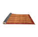 Sideview of Abstract Orange Modern Rug, abs3751org