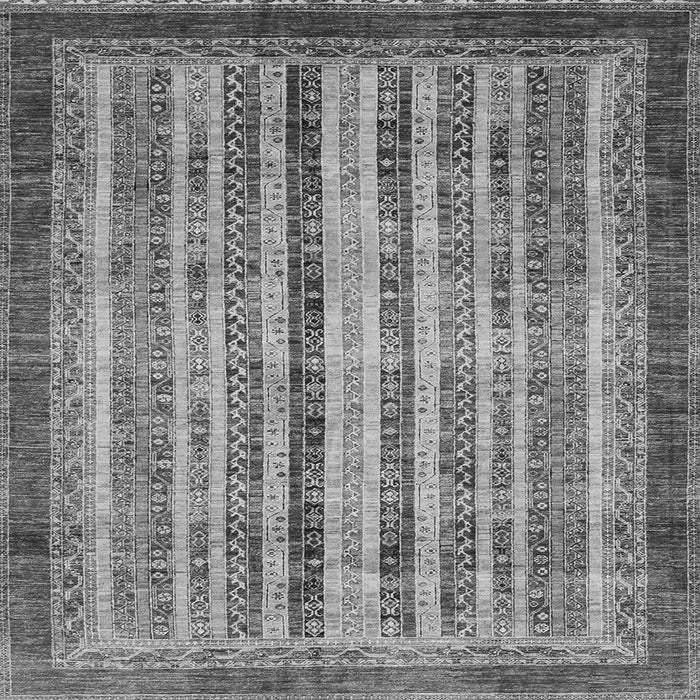 Square Abstract Gray Modern Rug, abs3751gry