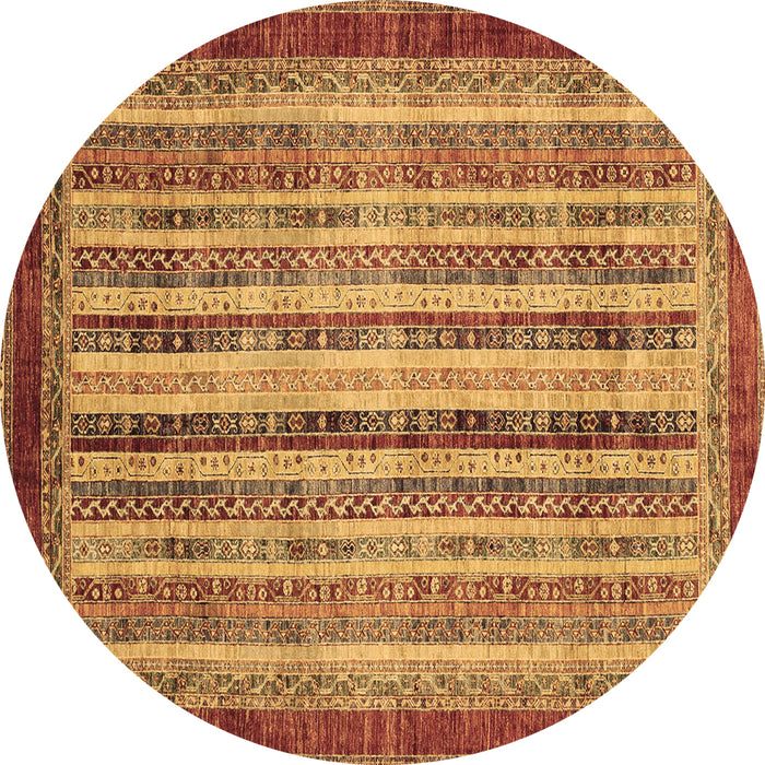 Round Machine Washable Abstract Brown Modern Rug, wshabs3751brn