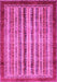 Machine Washable Abstract Pink Modern Rug, wshabs3751pnk