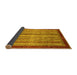 Sideview of Abstract Yellow Modern Rug, abs3751yw