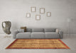 Machine Washable Abstract Brown Modern Rug in a Living Room,, wshabs3751brn