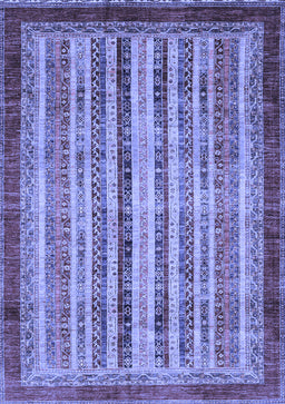Abstract Blue Modern Rug, abs3751blu