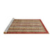 Sideview of Machine Washable Abstract Brown Sugar Brown Rug, wshabs3752