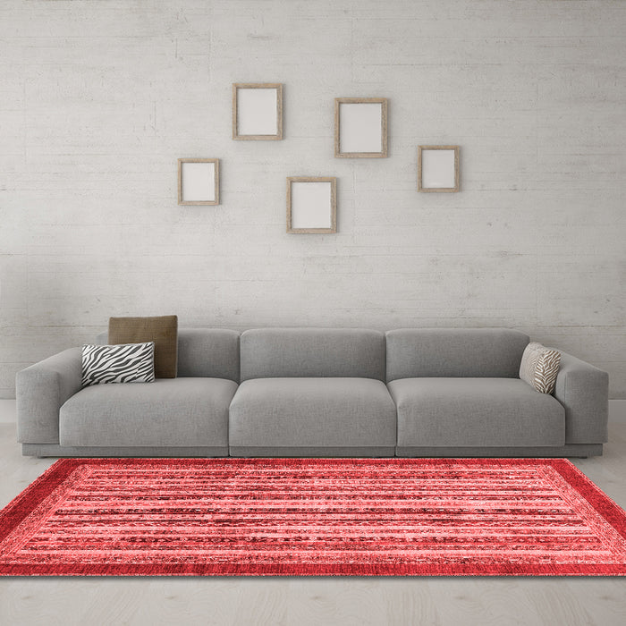 Modern Red Washable Rugs