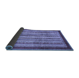 Sideview of Abstract Blue Modern Rug, abs3752blu