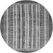 Round Machine Washable Abstract Gray Modern Rug, wshabs3752gry