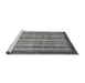 Sideview of Machine Washable Abstract Gray Modern Rug, wshabs3752gry