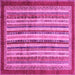 Square Abstract Pink Modern Rug, abs3752pnk