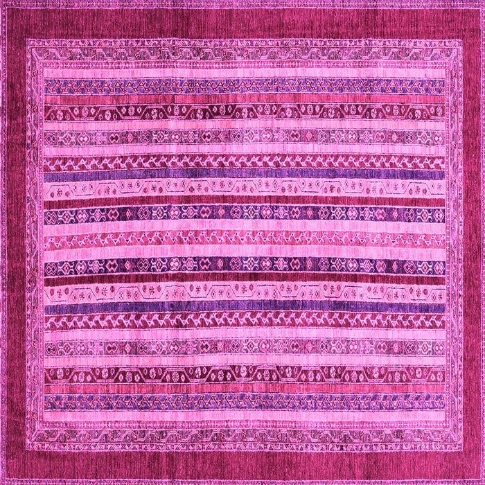 Square Machine Washable Abstract Pink Modern Rug, wshabs3752pnk