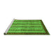 Sideview of Machine Washable Abstract Green Modern Area Rugs, wshabs3752grn