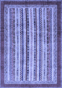 Abstract Blue Modern Rug, abs3752blu