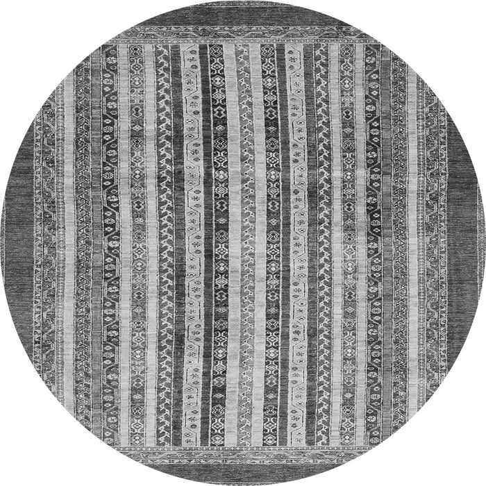 Round Abstract Gray Modern Rug, abs3752gry