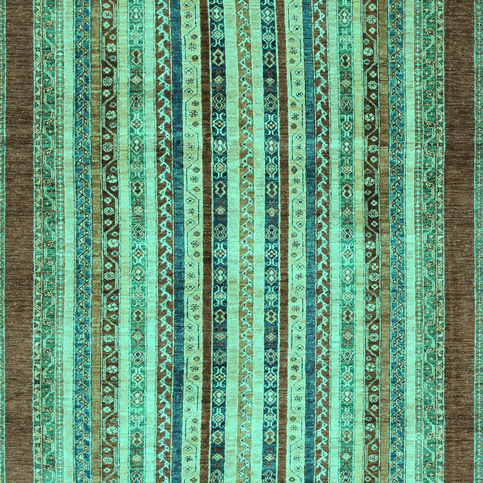 Machine Washable Abstract Turquoise Modern Area Rugs, wshabs3752turq