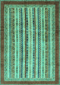 Abstract Turquoise Modern Rug, abs3752turq