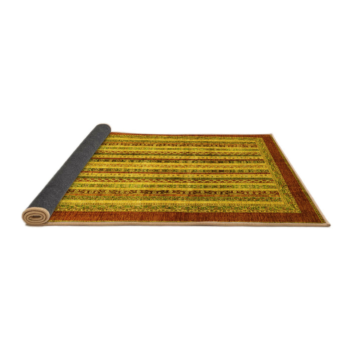 Sideview of Abstract Yellow Modern Rug, abs3752yw