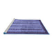 Sideview of Machine Washable Abstract Blue Modern Rug, wshabs3752blu